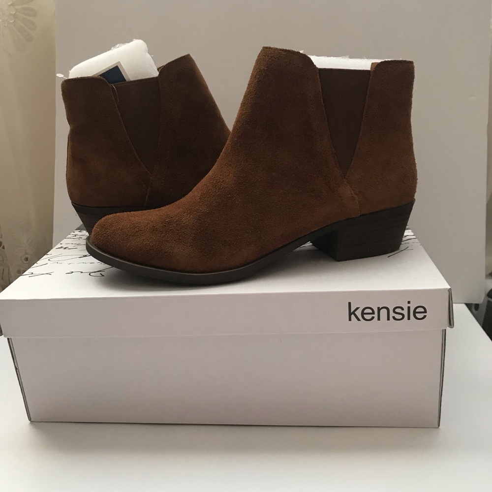 Kensie Brown Ankle Boots Suede